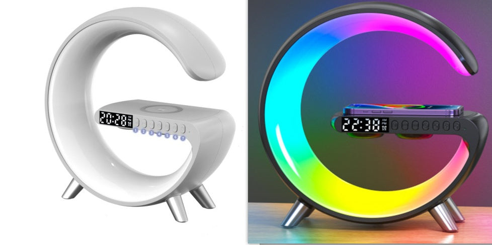 G-Speaker 3 em 1 | Lâmpada LED Inteligente com Bluetooth e Carregador Sem Fio