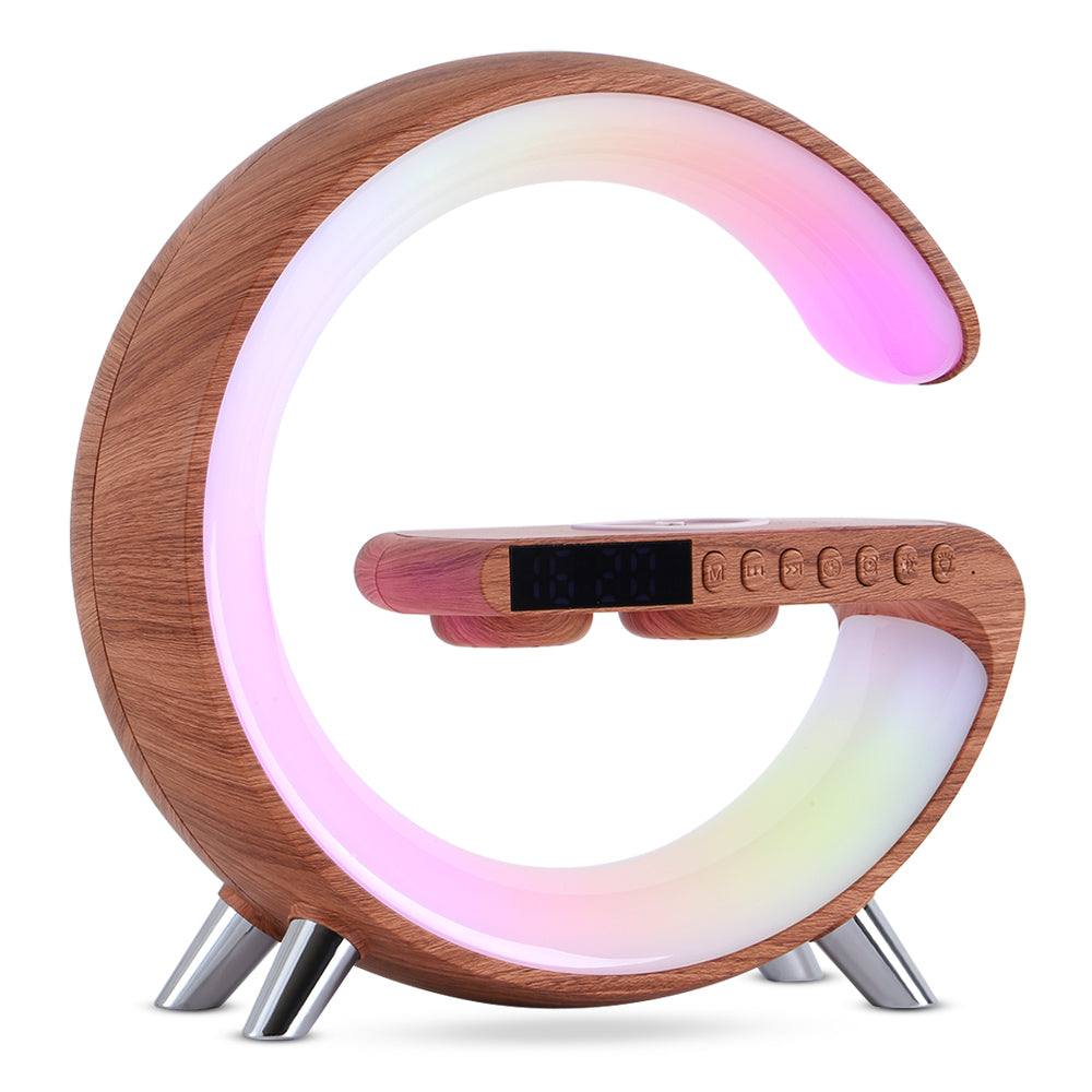 G-Speaker 3 em 1 | Lâmpada LED Inteligente com Bluetooth e Carregador Sem Fio