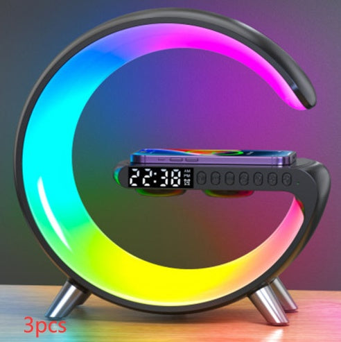 G-Speaker 3 em 1 | Lâmpada LED Inteligente com Bluetooth e Carregador Sem Fio