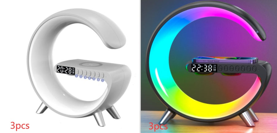 G-Speaker 3 em 1 | Lâmpada LED Inteligente com Bluetooth e Carregador Sem Fio