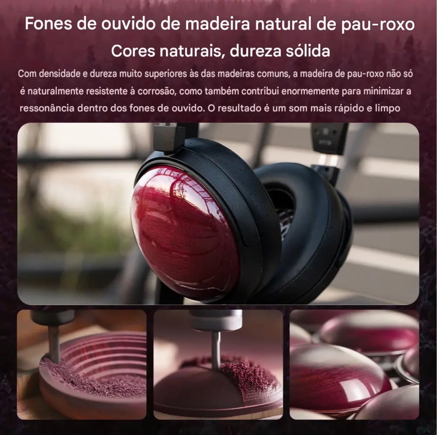 Fone de Ouvido Audiófilo FiiO FT13 - Fechado, Driver 60mm, Diafragma de Lã e Fibra de Madeira