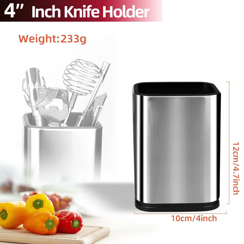 Organizador de Utensílios para Cozinha em Aço Inox - Porta Colheres Espátulas e Talheres para Bancada