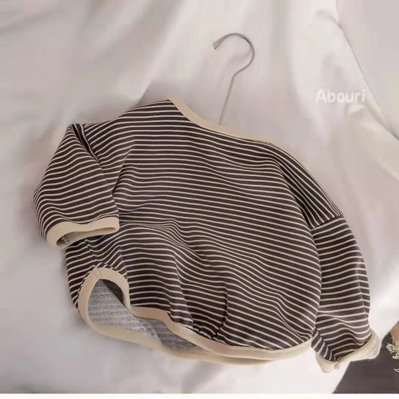 Moletom Infantil Listrado | Algodão 100% | Unissex | 12 Meses ao 7 Anos | 2 Cores