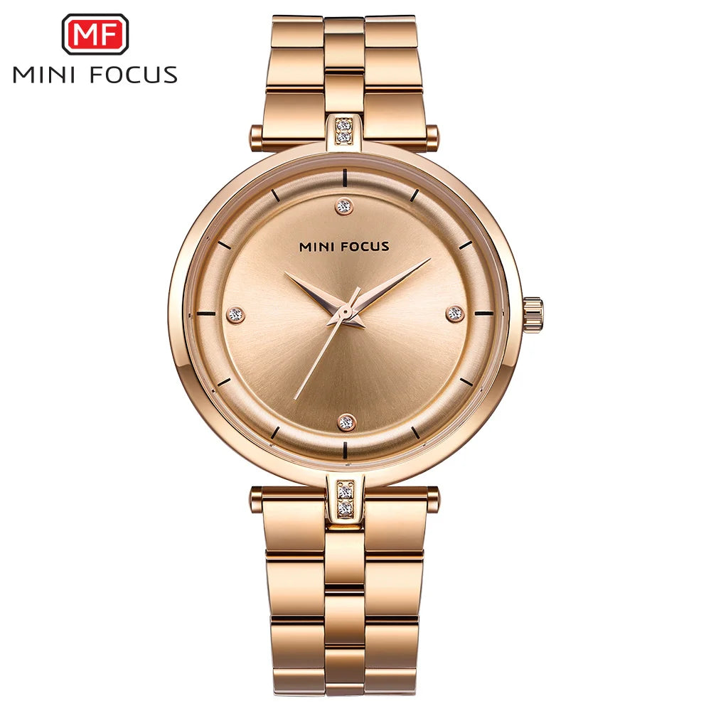 Relógio Feminino MINI FOCUS Business Quartzo | Aço Inox | À Prova D'água | 8 Cores