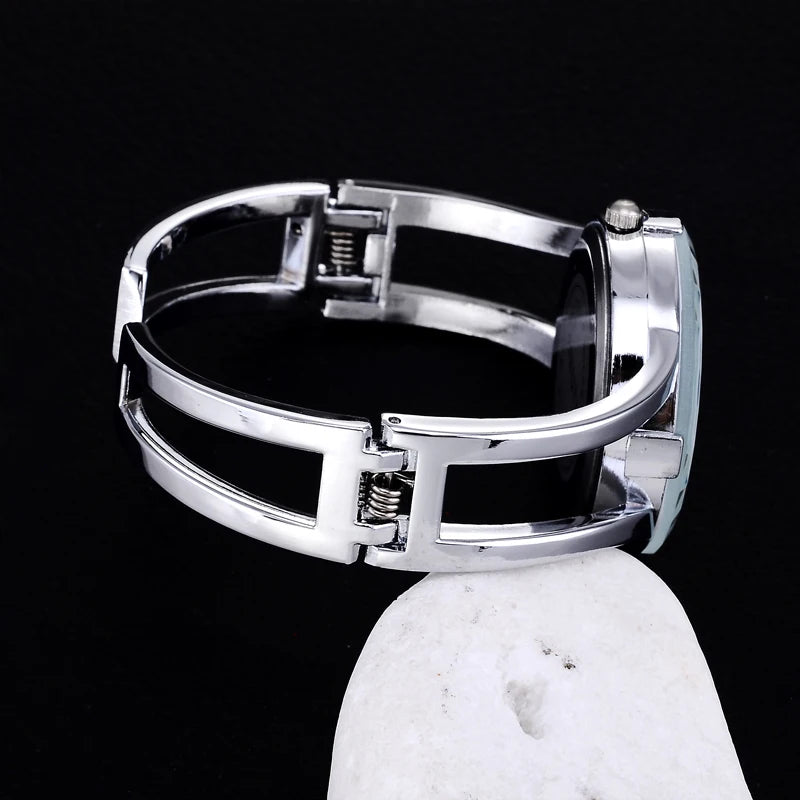 Relógio Feminino XINHUA Pulseira Braçalete - Aço Inoxidável Strass Luxo Fashion
