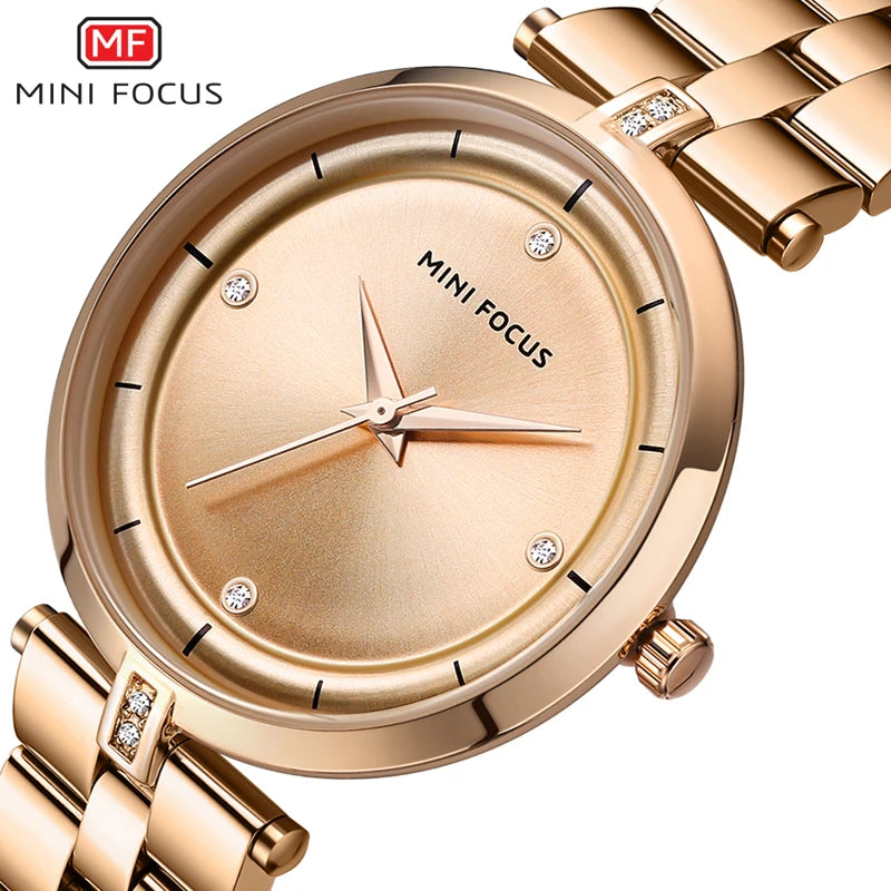Relógio Feminino MINI FOCUS Business Quartzo | Aço Inox | À Prova D'água | 8 Cores