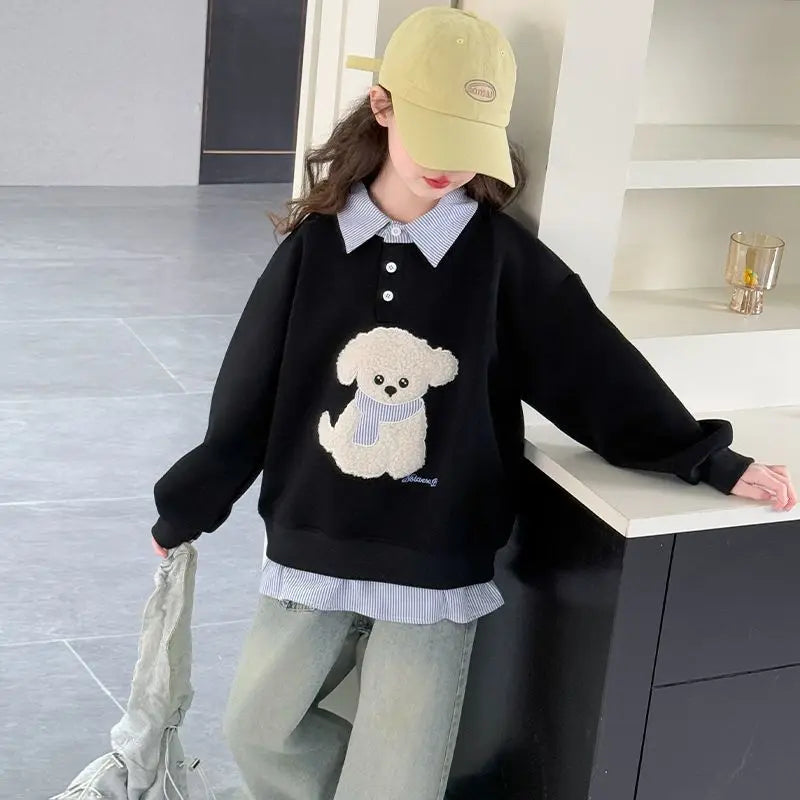Moletom Infantil Feminino Estampa Cachorrinho – Primavera Outono