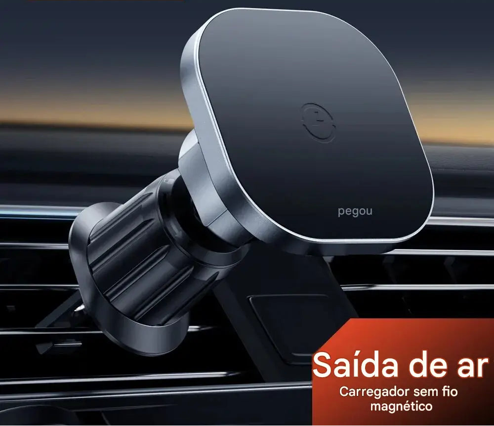 Carregador Veicular Magnético Toocki 15W - Suporte Wireless Saída de Ar iPhone 15 14 13 12 Pro Max