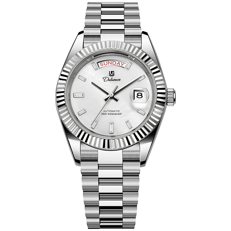Relógio Business Style Automático 41mm - Mecânico 3ATM Calendário Completo Luxo