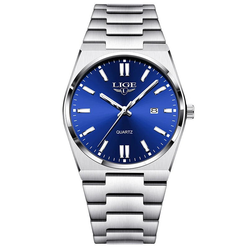 Relógio Masculino LIGE - Quartzo Luminoso - Aço Inoxidável - 4 Cores