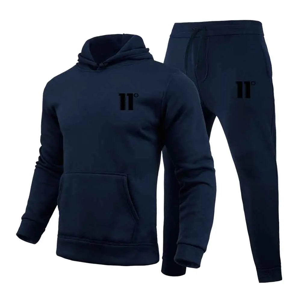 Conjunto Masculino Moletom Capuz 2 Peças - Moletom com Capuz e Calça Outono Inverno Esportivo Casual