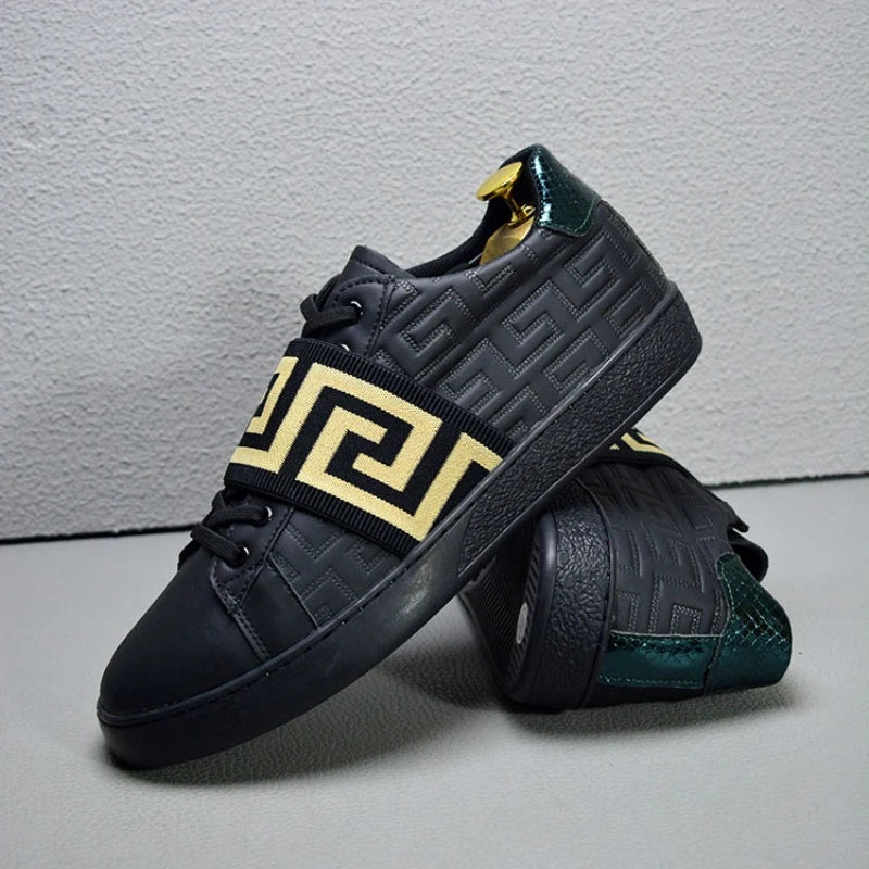 Tênis Masculino Skate NLSCGZM | Casual Estiloso | Cadarço | Branco e Preto | Nº 38 ao 44
