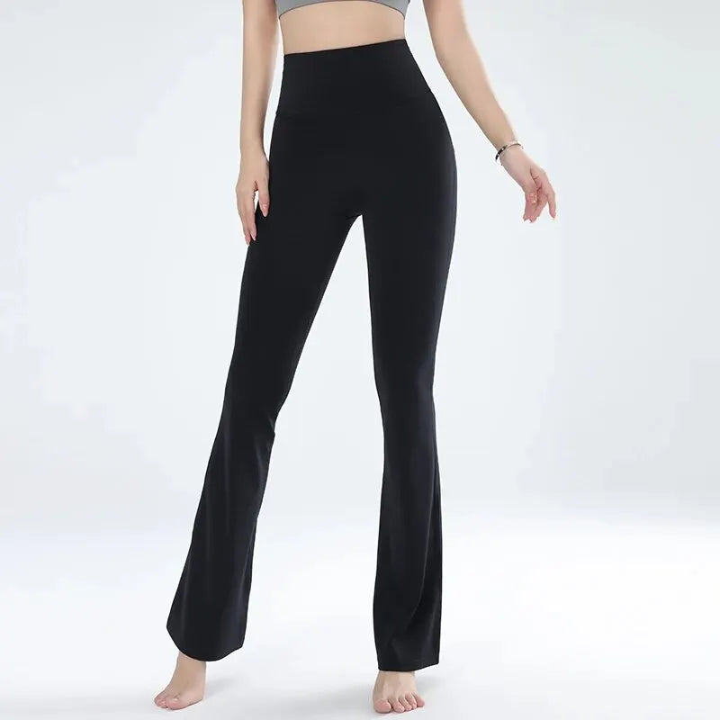 Calça Flare Feminina para Yoga e Pilates - Cintura Alta Respirável