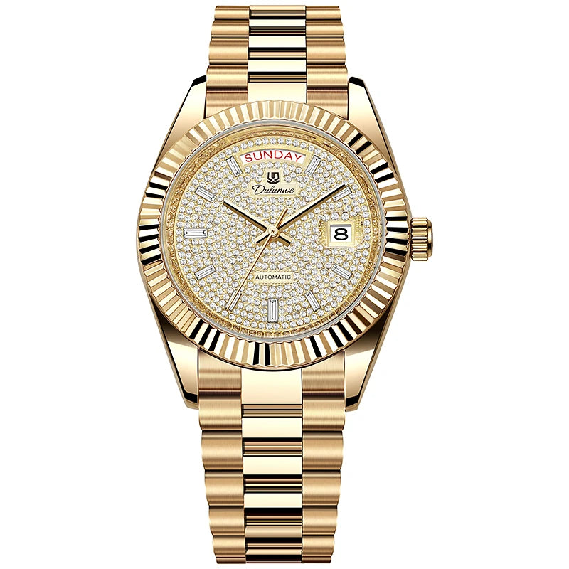 Relógio Business Style Automático 41mm - Mecânico 3ATM Calendário Completo Luxo