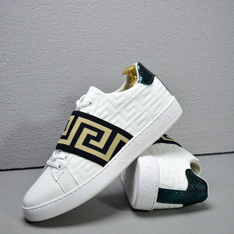 Tênis Masculino Skate NLSCGZM | Casual Estiloso | Cadarço | Branco e Preto | Nº 38 ao 44