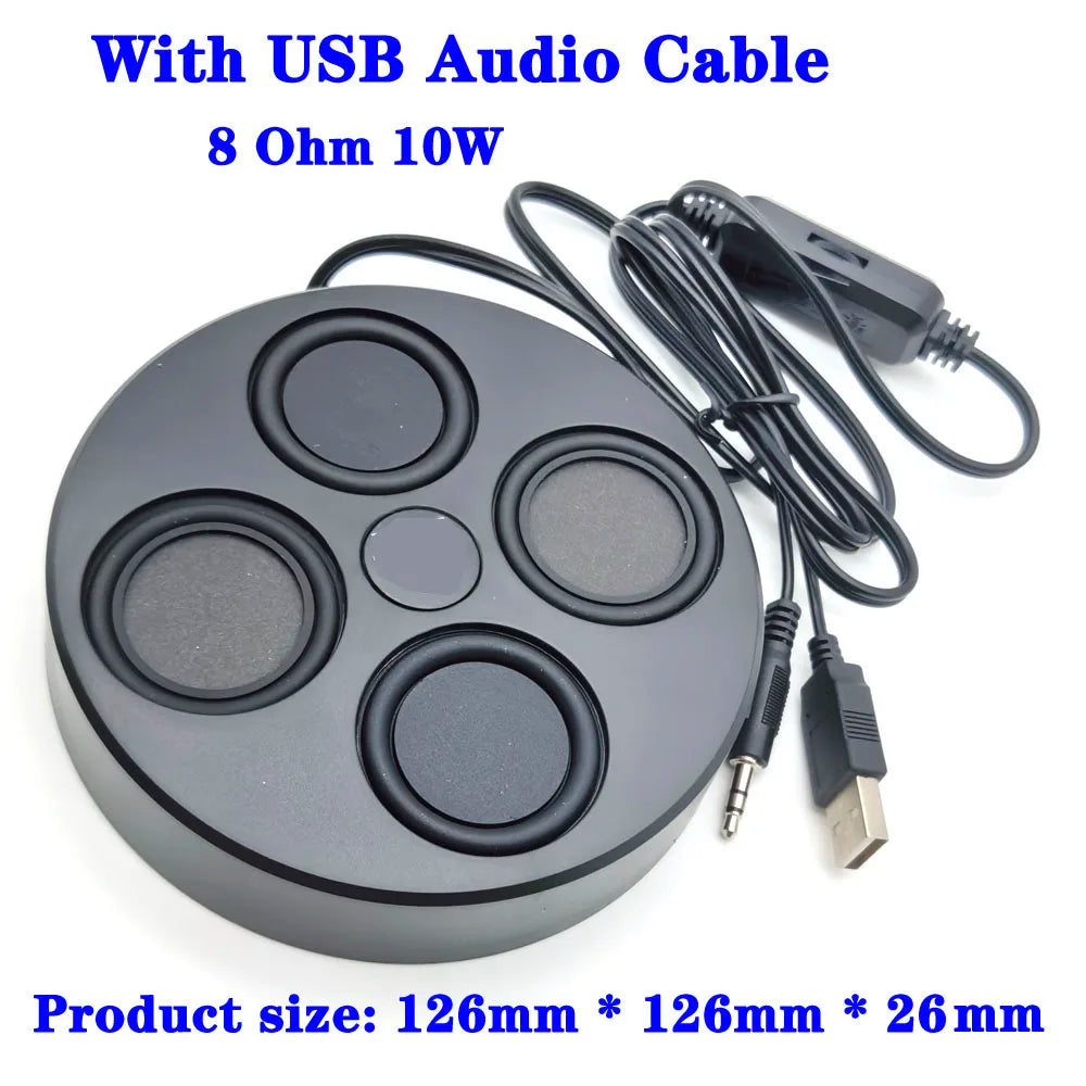 Caixa de Som USB Magnética para PC Desktop 8Ω 10W - Surround Estéreo Plug and Play