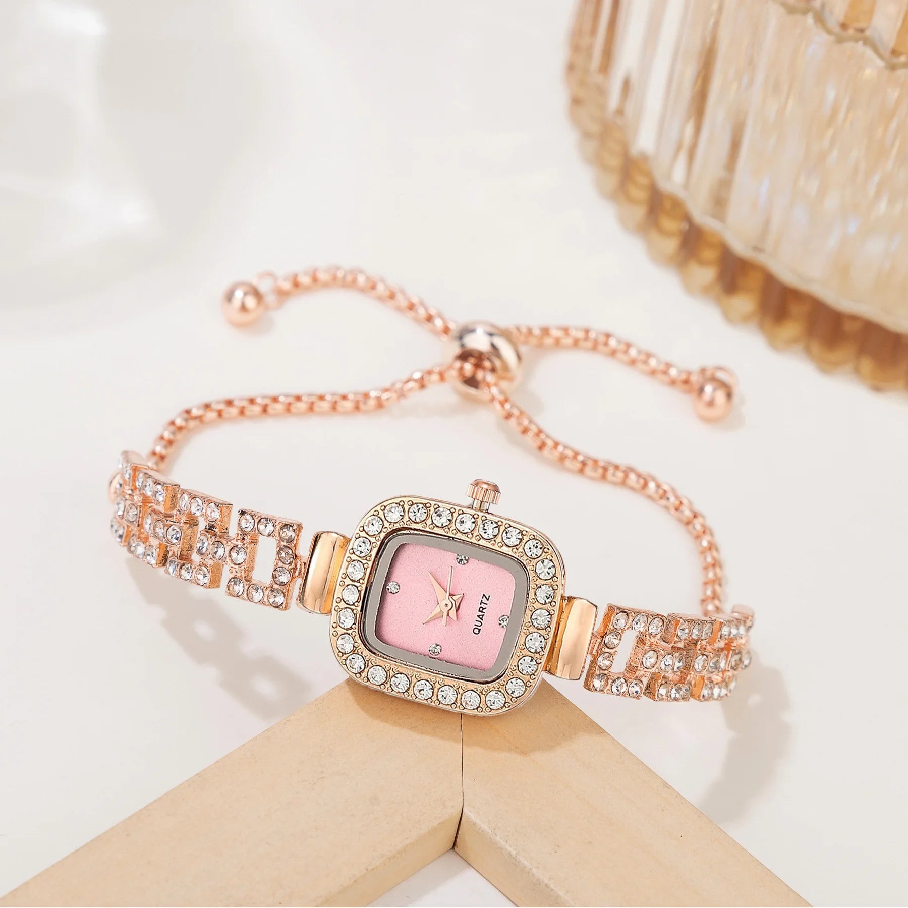 Relógio Feminino Bracelete de Luxo com Cristal - Quartzo - 10 Cores