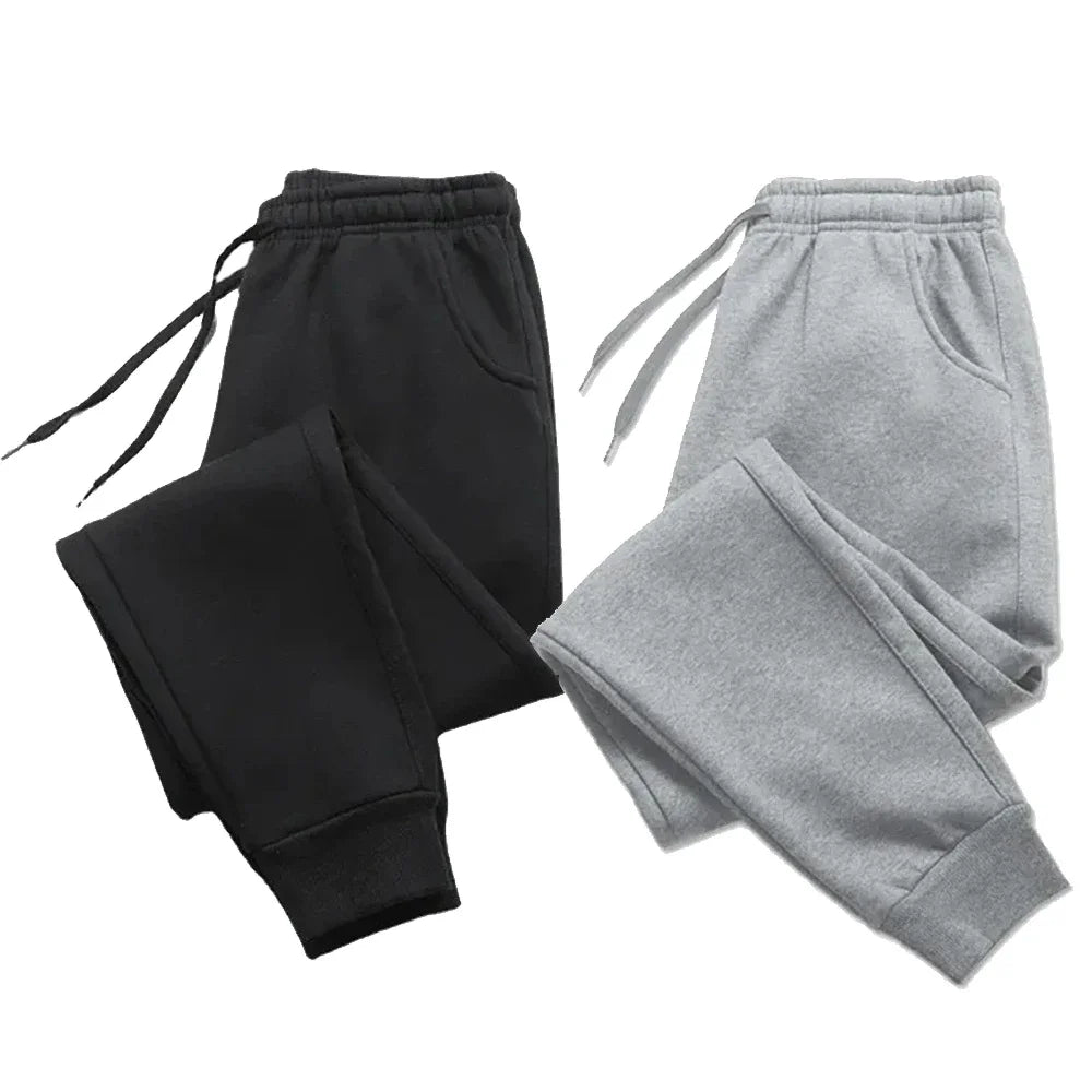 Calça Masculina Moletom Fleece - Calça Jogging Inverno Cordão Bolsos Academia Corrida Casual