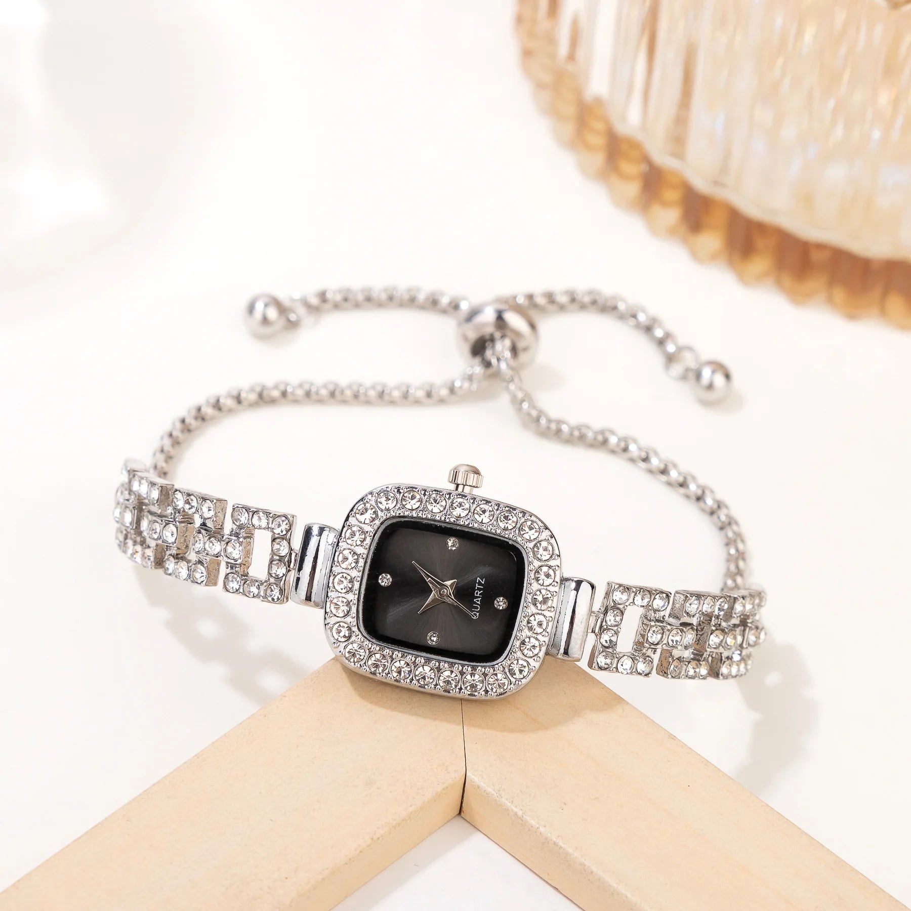 Relógio Feminino Bracelete de Luxo com Cristal - Quartzo - 10 Cores