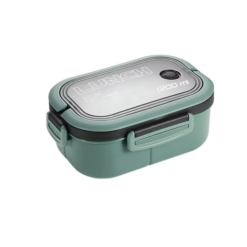 Marmita Portátil 2 Andares com Talheres - Pote para Alimentos e Frutas