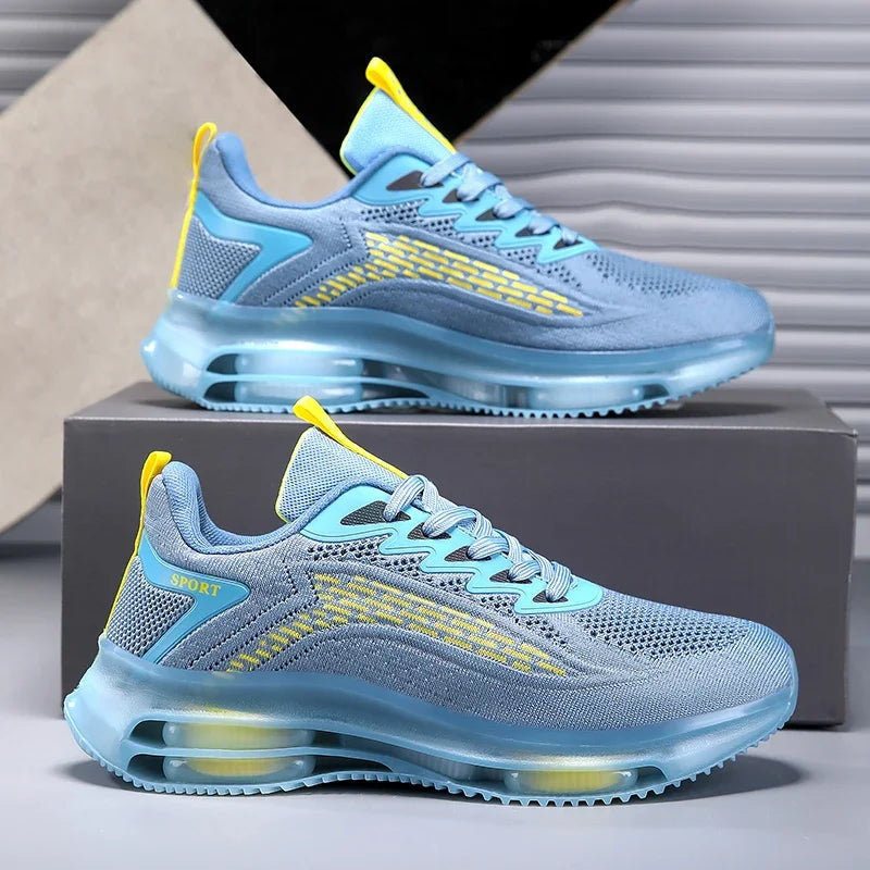 Tênis Masculino Plataforma | Basketball Casual | Mesh + EVA | 3 Cores | Nº 39 ao 47