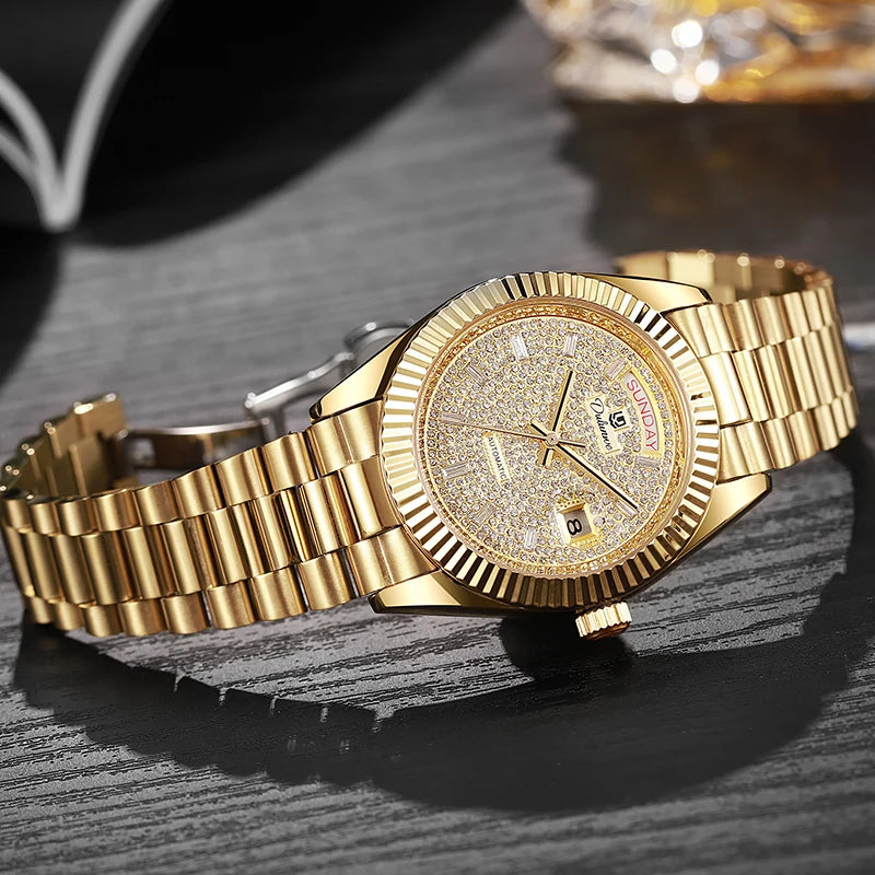 Relógio Business Style Automático 41mm - Mecânico 3ATM Calendário Completo Luxo