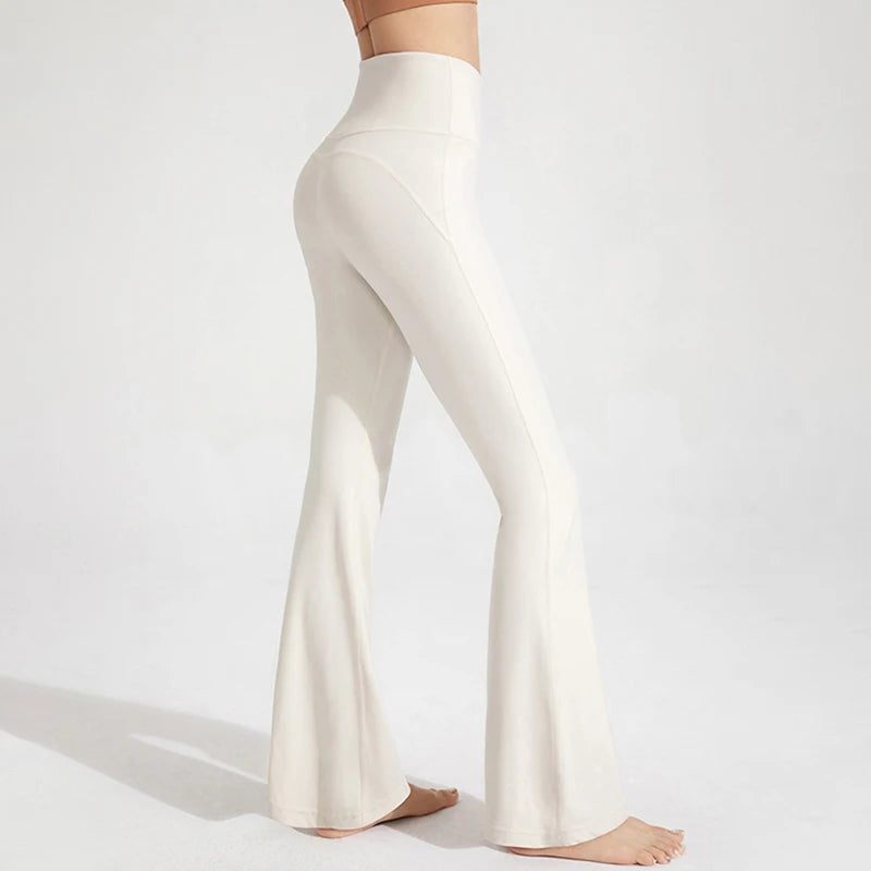 Calça Flare Feminina Cintura Alta – Yoga Corrida Fitness Sem Costura