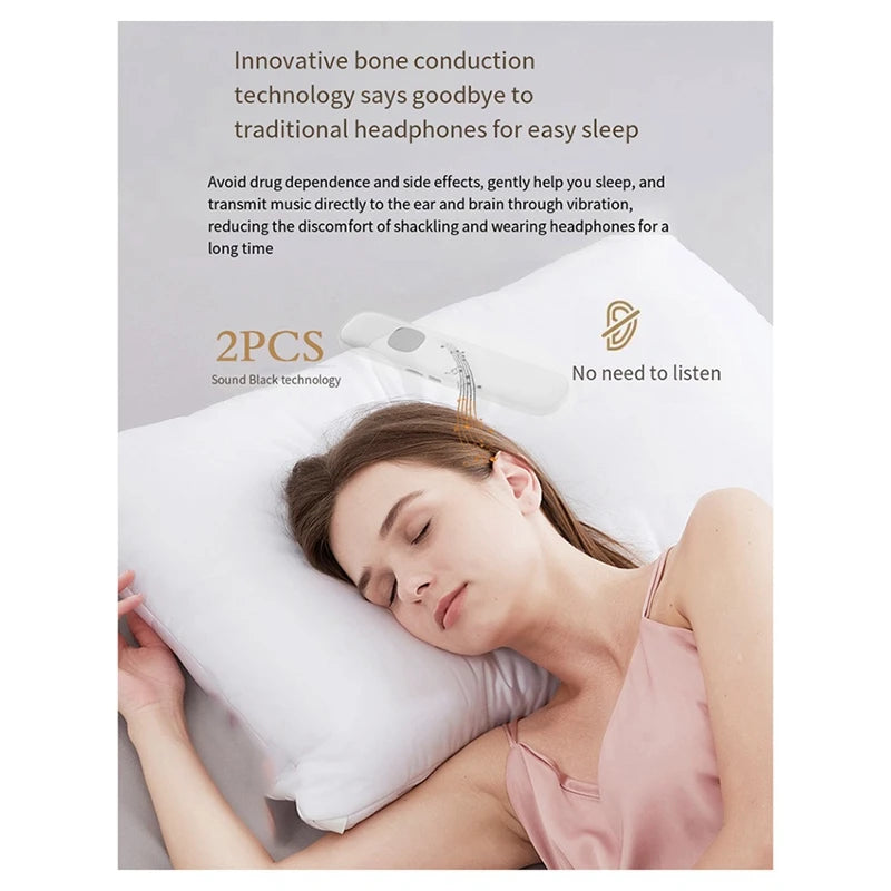 Caixinha Bluetooth Condução Óssea para Dormir - Auxílio ao Sono Ruído Branco 5W