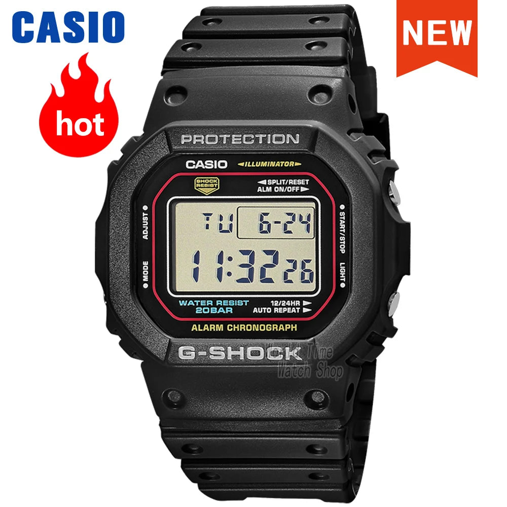 Relógio Casio G-SHOCK Masculino - Digital LED Quadrado Resistente 20ATM Esportivo