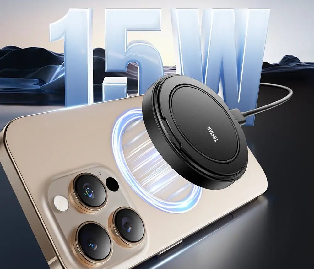 Carregador Sem Fio Magnético Essager 15W - Suporte para iPhone 16 15 14 13 Pro Max AirPods