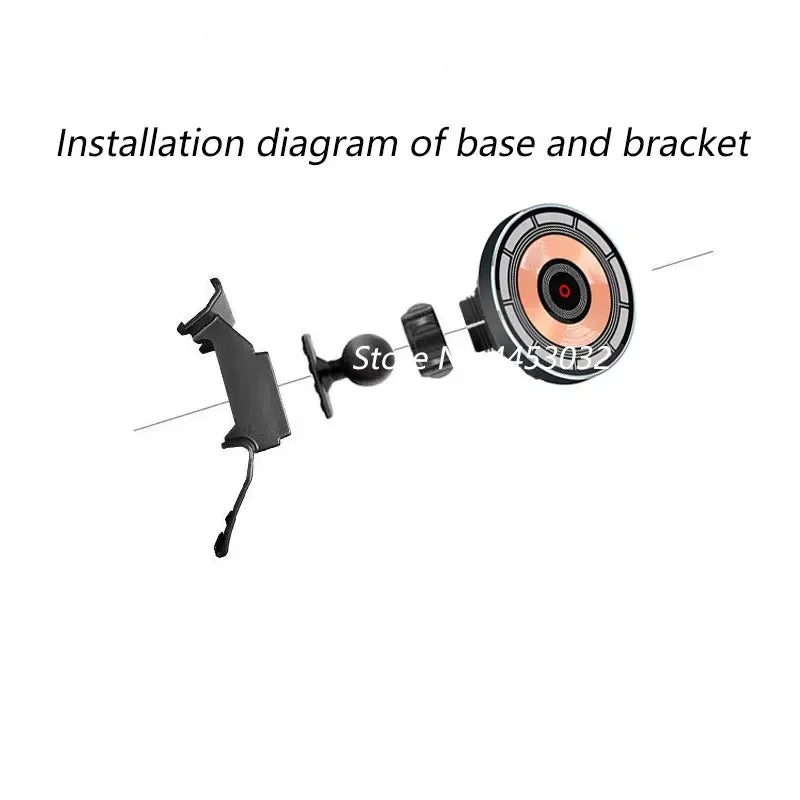 Carregador Wireless 15W para Audi A6 C7 A7 4G8 2012-2018 - Suporte Magnético Rotativo
