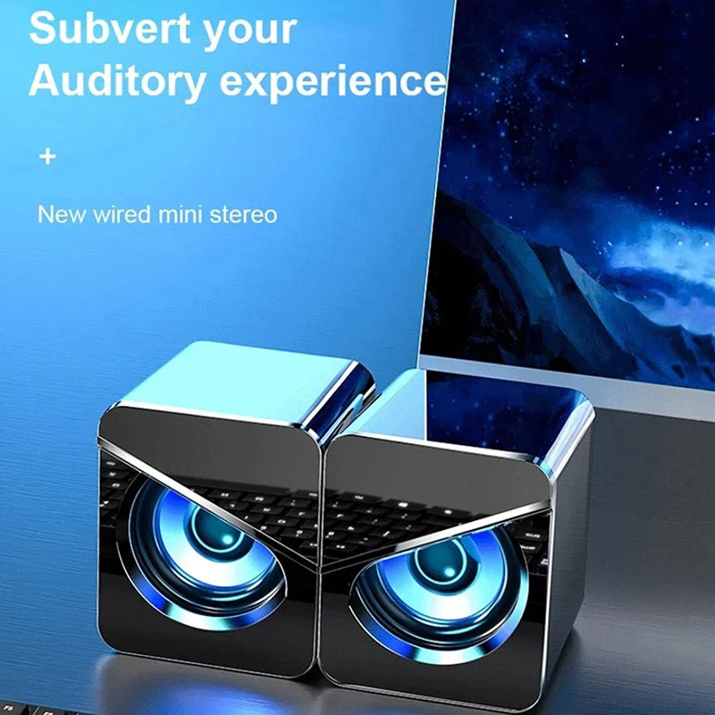 Caixa de Som USB para PC Gamer | Surround 4D | LED | Bass