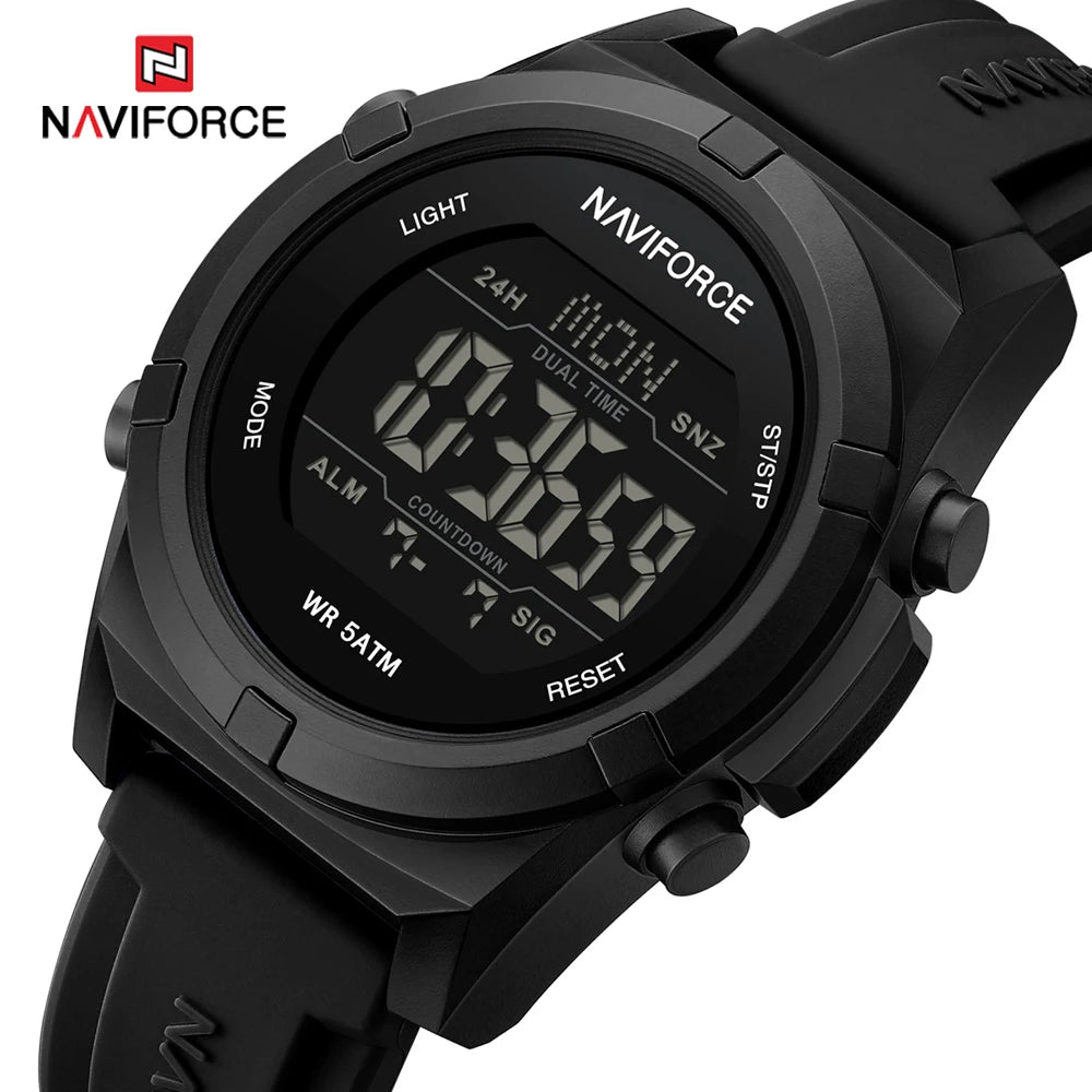 Relógio NAVIFORCE Military Sport Digital - Quartzo 3ATM Silicone Multifunção Masculino