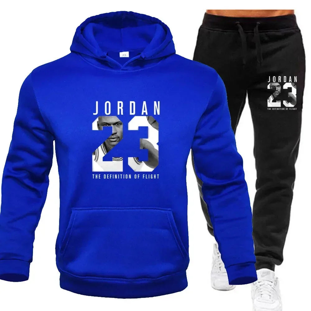 Conjunto Masculino Moletom com Capuz + Calça – Fleece Casual 2025