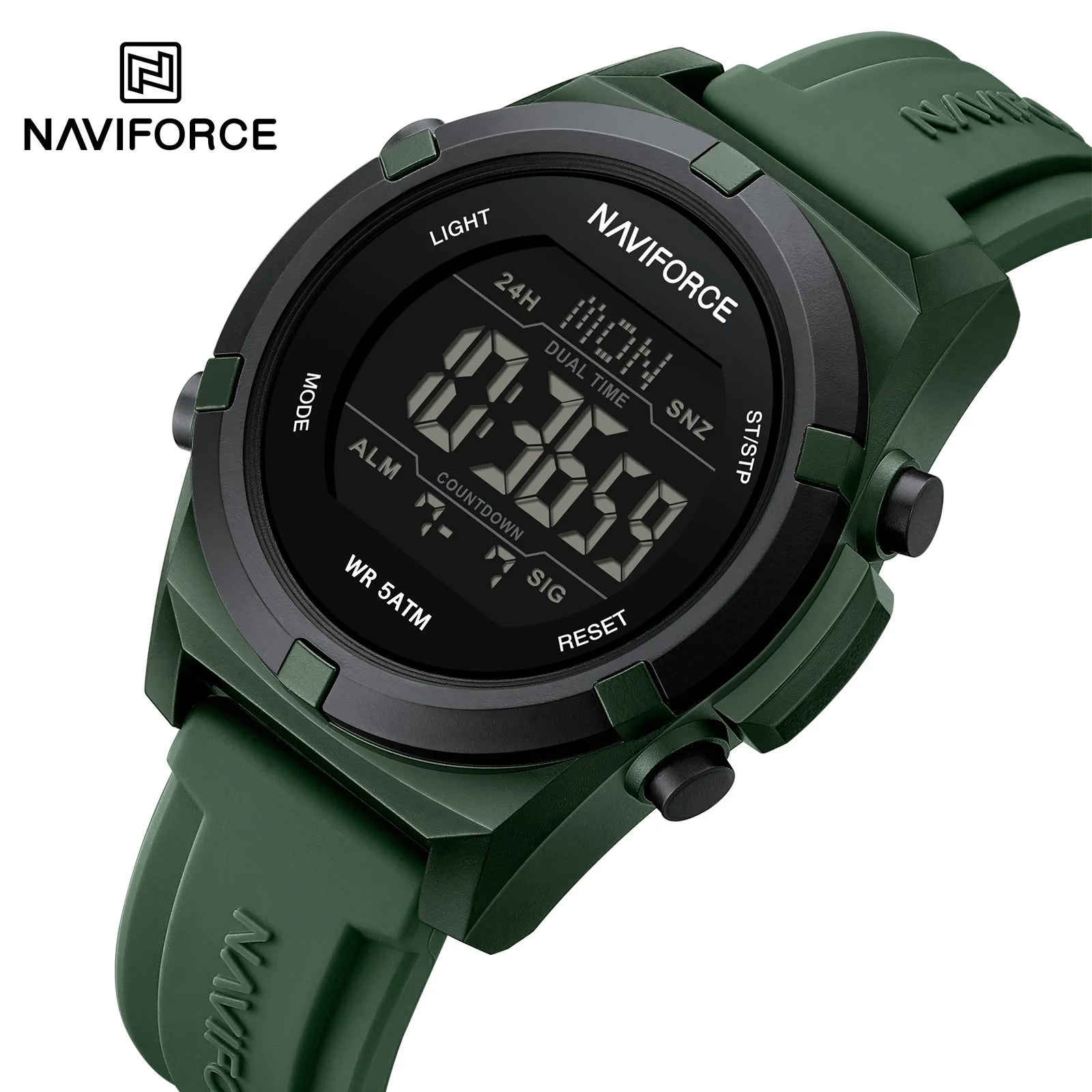 Relógio NAVIFORCE Military Sport Digital - Quartzo 3ATM Silicone Multifunção Masculino