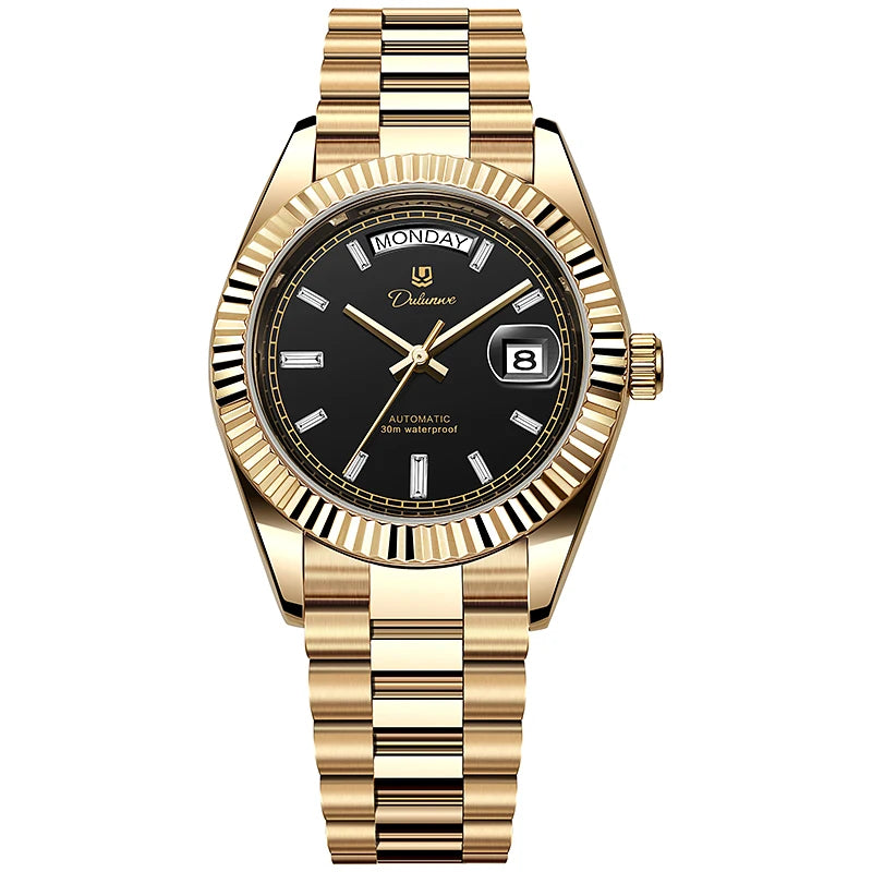 Relógio Business Style Automático 41mm - Mecânico 3ATM Calendário Completo Luxo