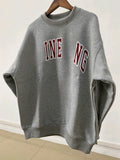 Moletom Feminino Algodão Puro Gola Redonda Fleece – Outono Inverno 2025