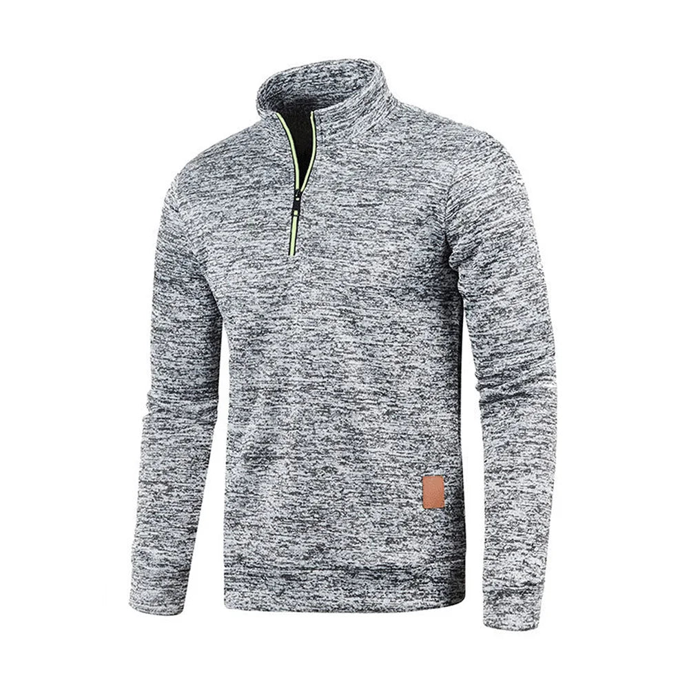 Moletom Masculino Gola Alta com Meio Zíper | Casual Outono/Inverno