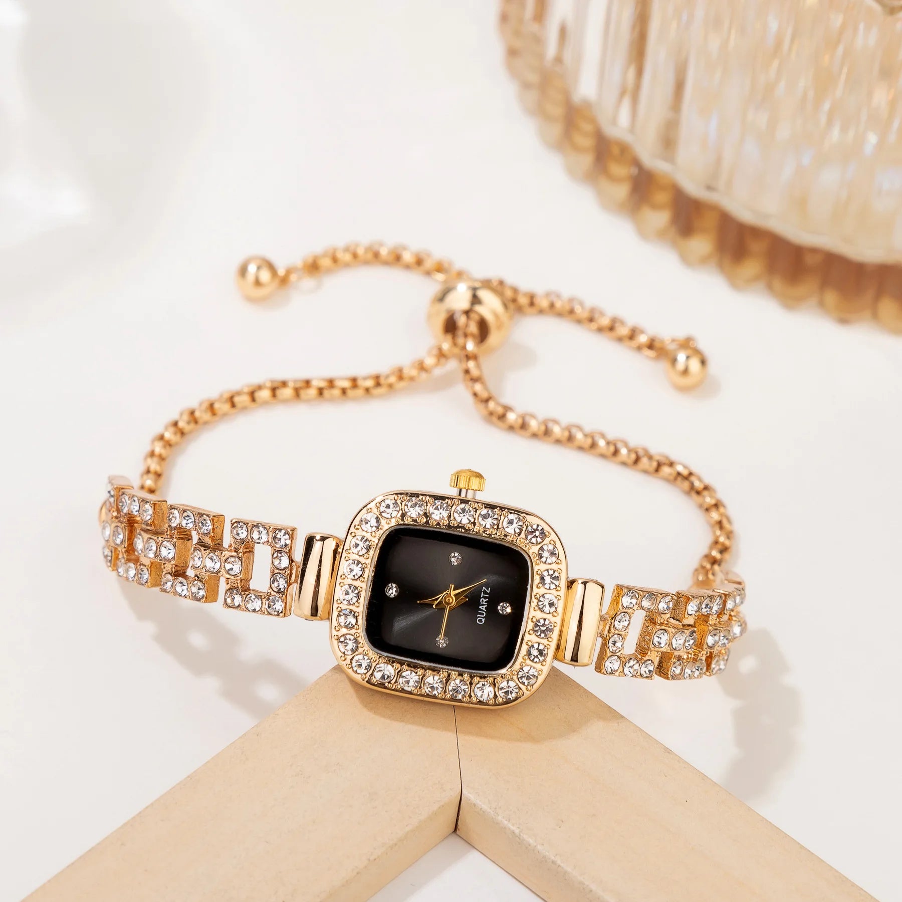 Relógio Feminino Bracelete de Luxo com Cristal - Quartzo - 10 Cores