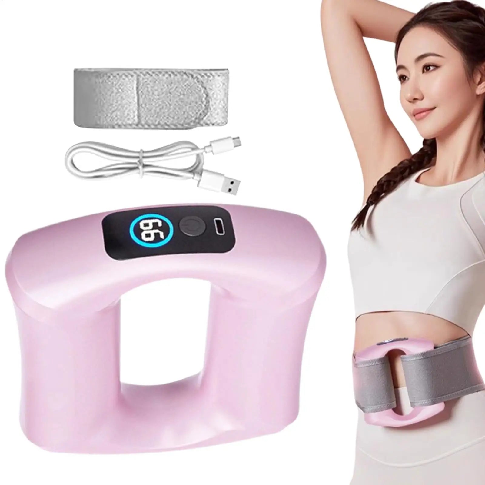 Massageador Corporal de Percussão - Anel Fáscia Vibratório Fitness Queima Gordura Relaxamento Muscular