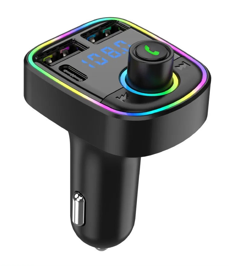 Transmissor FM Bluetooth para Carro com Carregador Sem Fio - Viva-Voz e Adaptador MP3 Dual USB