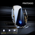 Suporte para Carro com Carregador Sem Fio e Sensor Triplo Inteligente - Fixação Magnética Automática