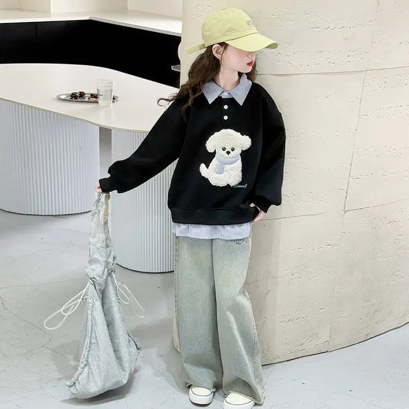 Moletom Infantil Feminino Estampa Cachorrinho – Primavera Outono