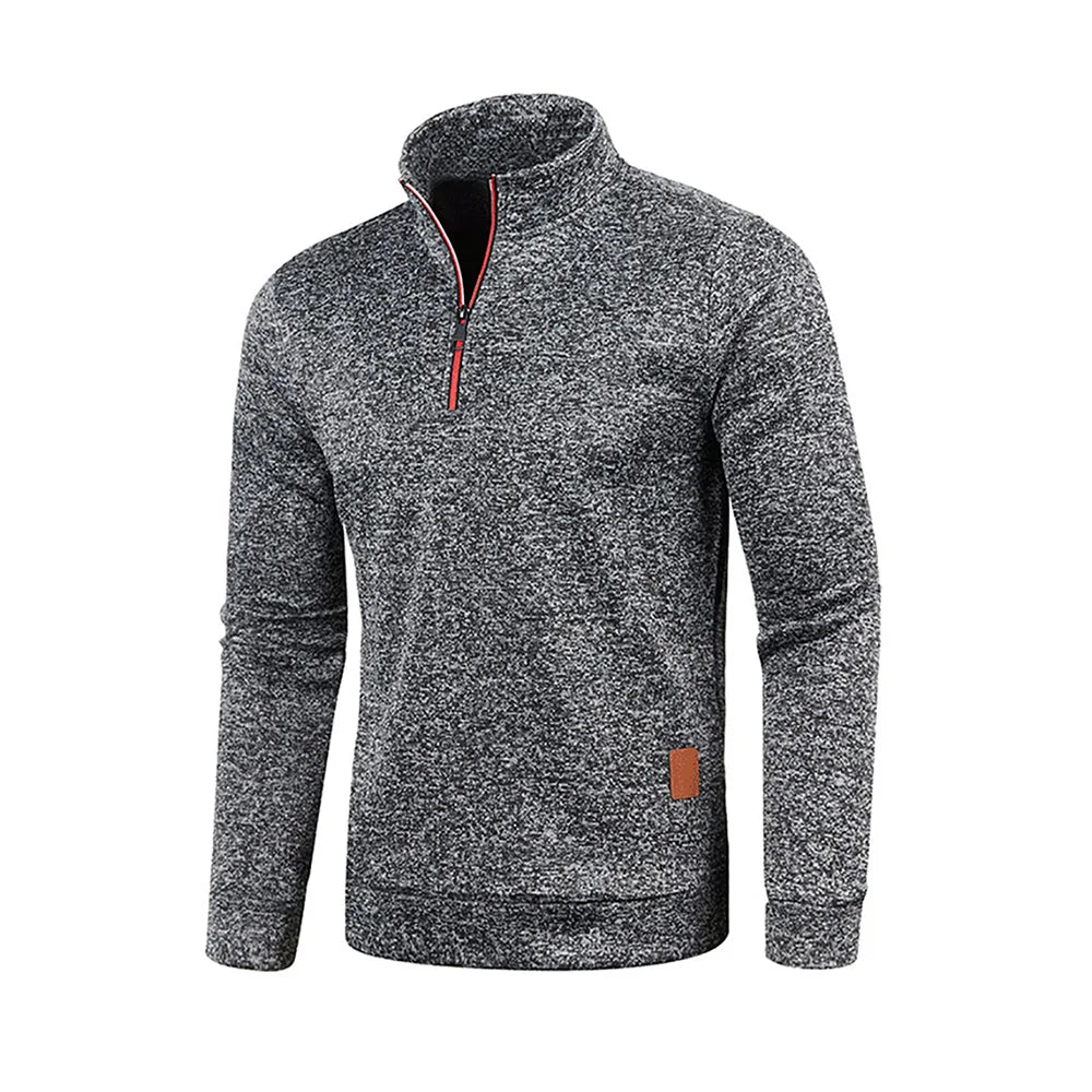 Moletom Masculino Gola Alta com Meio Zíper | Casual Outono/Inverno