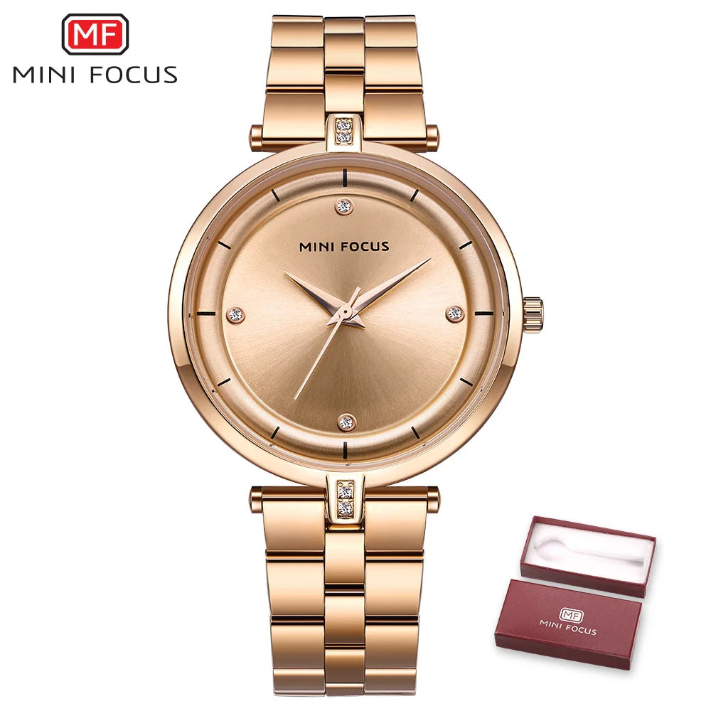 Relógio Feminino MINI FOCUS Business Quartzo | Aço Inox | À Prova D'água | 8 Cores