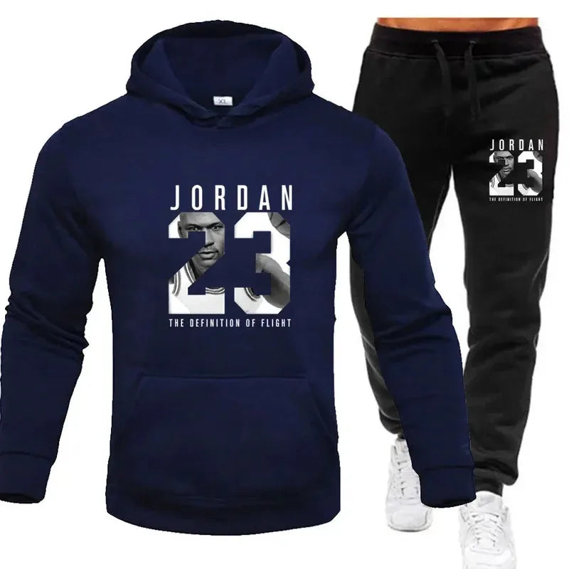 Conjunto Masculino Moletom com Capuz + Calça – Fleece Casual 2025