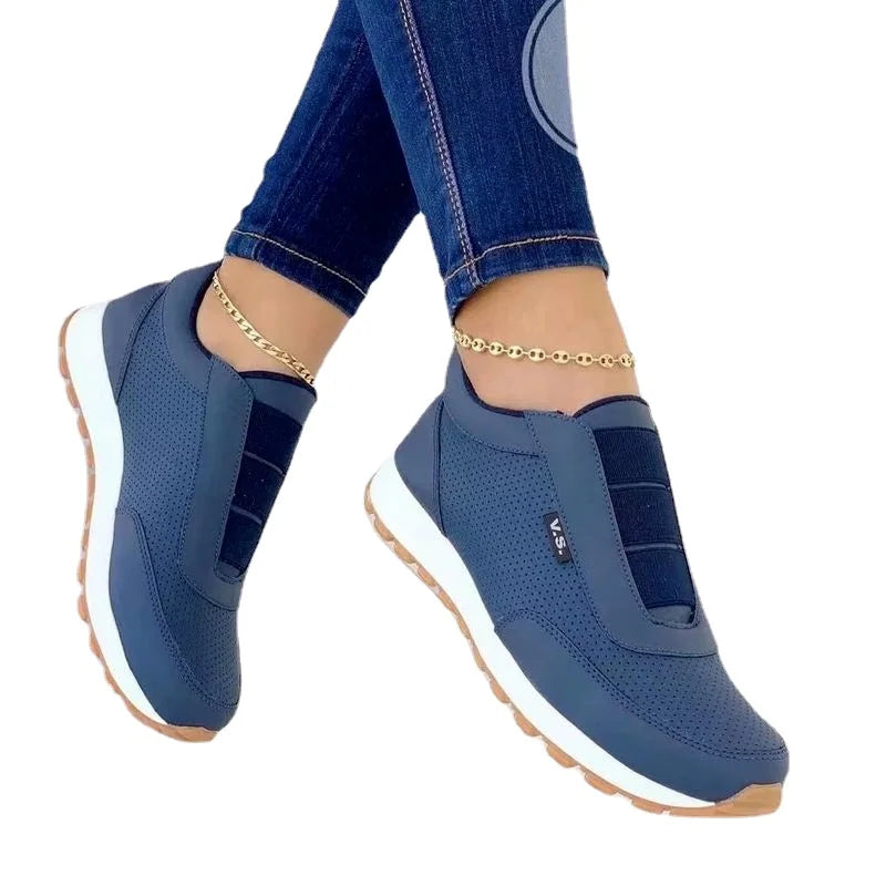 Tênis Feminino Plataforma Slip-On | Respirável | Leve e Confortável | 3 Cores | Nº 36 ao 43