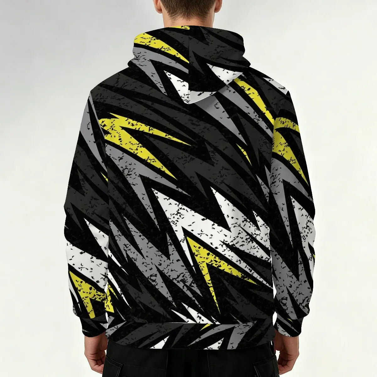 Moletom Masculino com Capuz | Estampa Color Block Abstrata | Casual e Estiloso