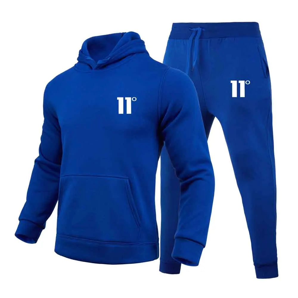 Conjunto Masculino Moletom Capuz 2 Peças - Moletom com Capuz e Calça Outono Inverno Esportivo Casual