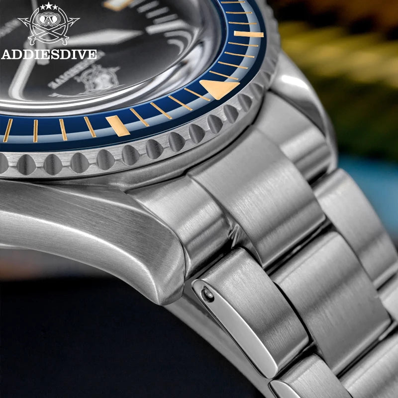 Relógio ADDIESDIVE AD2058 Automático - NH35A Safira 10ATM Mergulho 40mm Luminoso